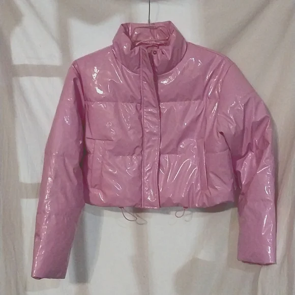 PrettyLittleThing Pink Puffer Jacket - Picture 1 of 4